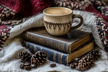 Poster - Cozy Coffee Break with Old Books