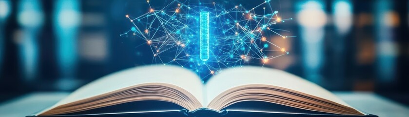 Aufkleber - An Enigmatic Open Book Radiating Glowing Light in a Mystical Environment Evoking Imagination Knowledge and Wonder Capturing a Magical Moment