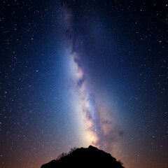 starry night sky with stars
