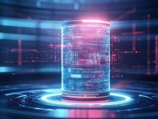 Leinwandbilder - Futuristic AIpowered virtual assistant in augmented reality, sleek holographic interface, immersive setting