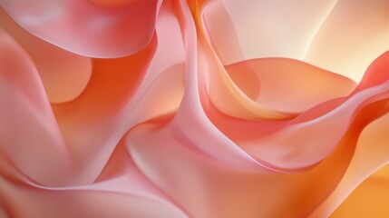 Fototapete - Close-up of an abstract background with fluid, organic shapes and subtle textures, blending soft and vibrant colors for a harmonious and artistic look.
