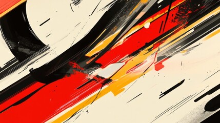 Poster - Close-up of a modern graphic with abstract elements and dynamic compositions, highlighting innovative design techniques and creative aesthetics.