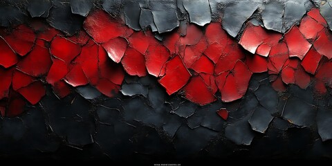 Cracked red and black paint texture.