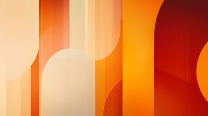 Fototapete - Detailed shot of an abstract background featuring bold geometric shapes and gradients in warm tones, offering a modern and energetic visual appeal.