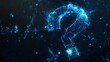 © a muh sakaria - Glowing digital question mark in a network.