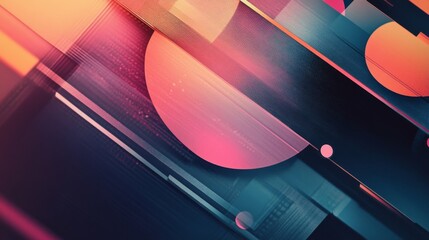 Leinwandbilder - Detailed shot of a sleek, abstract graphic with geometric patterns and gradients, showcasing a professional and contemporary visual style.
