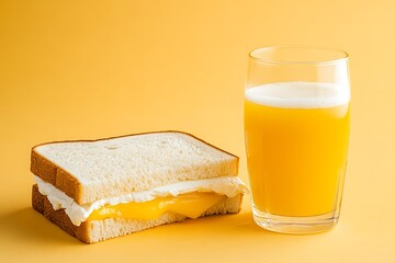 Sticker - Simple Cheese Sandwich and Orange Juice