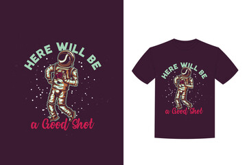 t shirt poster design with illustration spaceman