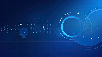Wall Mural - abstract digital design with blue tones and circular elements, suggesting technology and innovation.