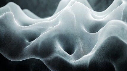 Abstract Digital Mesh Landscape Wave Form