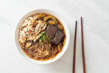 Wall Mural - Stewed Chicken Noodle Soup Bowl