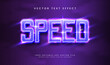 © Niestart Creation - 3d Purple speed editable vector text effect, suitable for modern technology concept