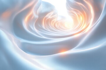 Poster - A serene, softly glowing abstract background with gentle curves and a luminous center, evoking feelings of tranquility and peace.