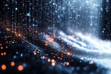 Aufkleber - A stunning display of vibrant lights and particles, creating an ethereal atmosphere. Perfect for projects that need a touch of digital artistry and innovation.