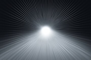 Poster - Abstract light rays converging to a central point, creating a sense of depth and dimension. Ideal for technology, innovation, and modern themes.