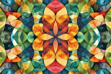 Poster - This vibrant abstract art features a kaleidoscope of colors and geometric shapes, creating an eye-catching design that invites exploration and inspiration.