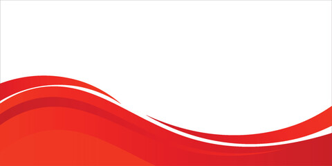 Vector red line background curve element with white space for text and message design, overlapping layers modern art