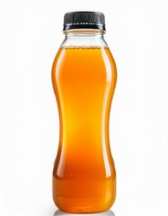 Canvas Print - Refreshing orange juice in a plastic bottle.