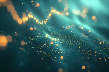Wall Mural - abstract digital wave pattern. ai.
