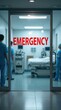 © vitanovski - Modern Emergency Room Entrance with Glass Doors and Red Lettering