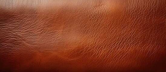 Aufkleber - Close up of rich brown leather texture with smooth and wrinkled surfaces in warm tones providing ample copy space for your design needs