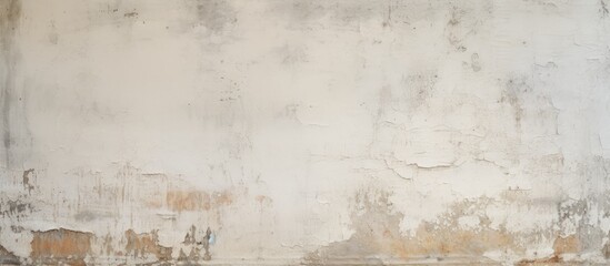 Poster - Grungy aged white wall with weathered texture and muted tones in the center creating ideal copy space for design projects.