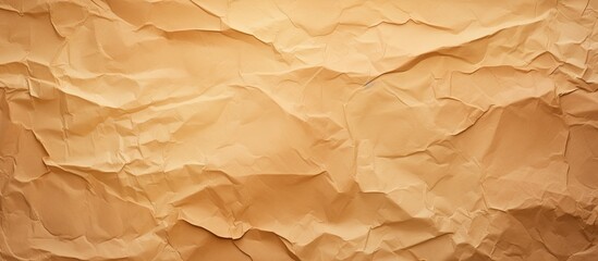 Aufkleber - Torn brown paper background with deep wrinkles and texture in warm beige tones, creating a natural and vintage look for design projects.