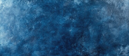 Leinwandbilder - Dark blue textured wall background featuring a grunge style with abstract patterns creating an artistic studio room ideal for designs and photos.