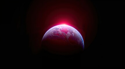 Wall Mural - Planet Earth cutvature. Aerial view of blue planet from space. 