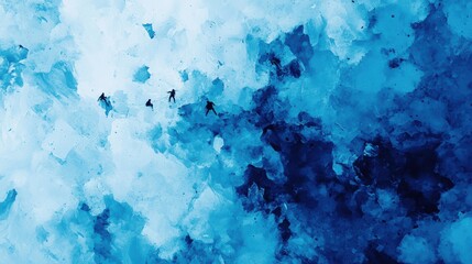 Wall Mural - Abstract Blue Watercolor Texture Background