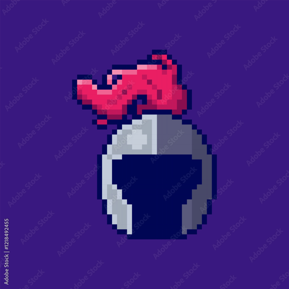 Pixel art Medieval Knight Helmet game asset design Stock Vector | Adobe ...