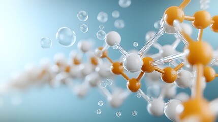 Fototapete - Vibrant and Intricate Molecular Structures Forming Captivating Protein Patterns Perfect for Biotech Medical and Scientific Concept Backgrounds