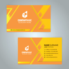 Wall Mural - Set of yellow Modern Corporate Business Card Design Templates, vector eps 10