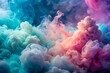 © ARTSPRIO - Colorful cloud of smoke with pink, blue, and purple colors
