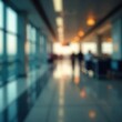 © dadtophoto - Abstract airport scene, blurred shapes and colors, lights, visual