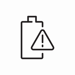 battery warning alert status icon vector sign