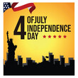 © Alwie99d - Independence Day Celebration Graphics with Statue of Liberty and City Silhouette.