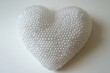 © MuhamadNoorHazwan - Heart-Shaped Sculpture Made of White Pearls on a Light Background, Symbolizing Love, Romance, and Elegance for Decorative Purposes or Wedding Themes