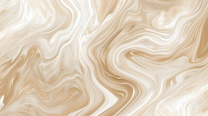 Wall Mural - abstract beige color marble swirl background, generative ai