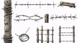 rusty barbed wire