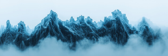 A close-up shot of ice crystals and patterns on a glacier surface,