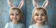 © Sidra - Children wearing bunny ears smiling