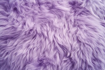 purple fur texture top view. purple or lilac sheepskin background. fur pattern. texture of lilac sha