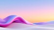 © budi129 - Abstract Pastel Landscape with Flowing Waves and Soft Gradient Colors