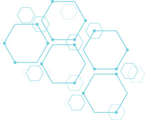 Wall Mural - abstract hexagon technology background. shape of hexagon concept design. abstract cube hexagon shape