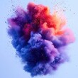 © Woodyphoto - Vibrant holi powder explosion festival grounds abstract art bright colors bird's eye view celebration of life