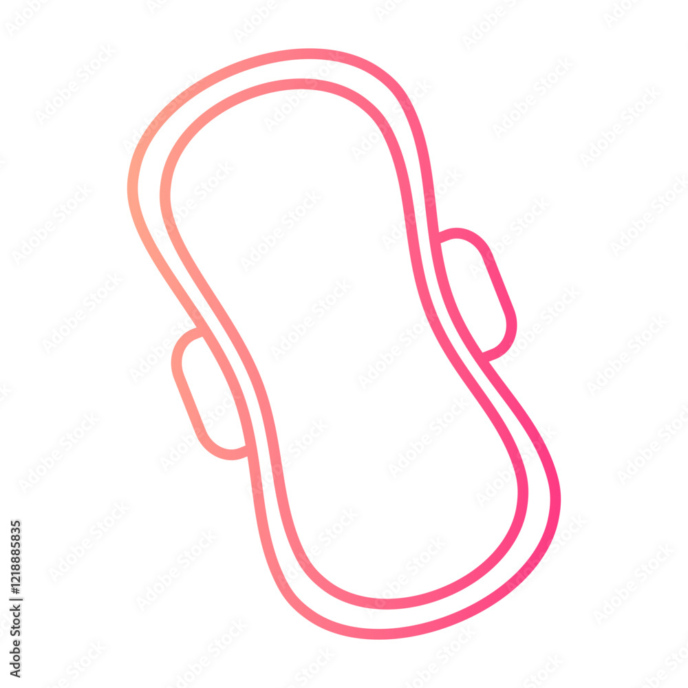 sanitary napkin gradient icon Stock Vector | Adobe Stock