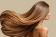 © Kirill - Thick long straight hair flowing to the side. Woman back view