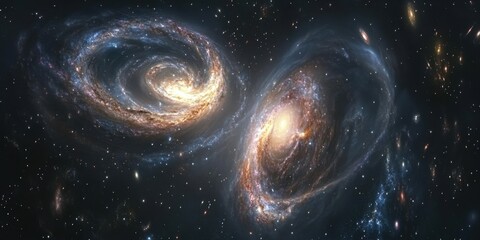 Wall Mural - the role of dark matter in galaxies: explore the mysterious substance that makes up much of the mass