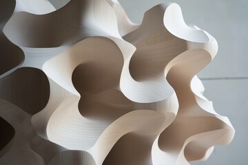 Wall Mural - Recursive geometric shape formation.